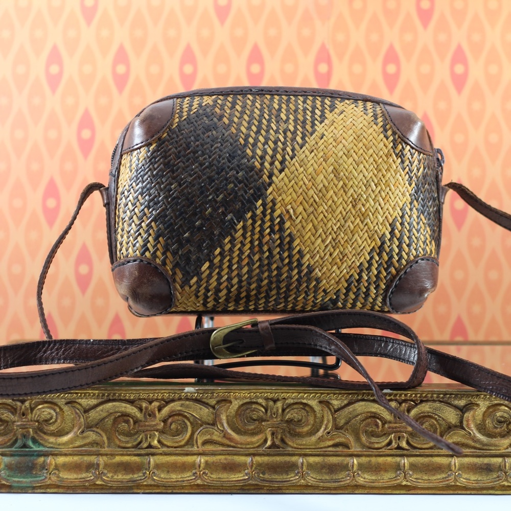 Handmade bag. Made in Indonesia Leather Trim